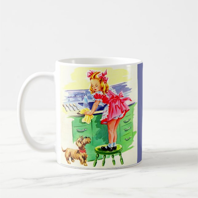 Caneca De Café Ensinando Rover a lavar a louça (Esquerda)