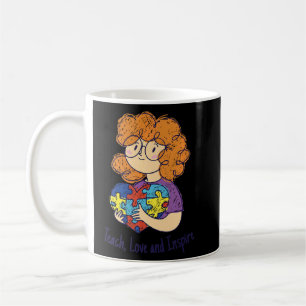 Caneca De Café Ensinar Amor inspira Autismo Sensibilização Profes