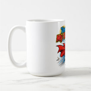 Caneca De Café Ensinar é meu superpoder Camisa de professor de qu
