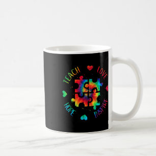 Caneca De Café Ensinar Esperança Amor Inspira Consciência Autismo