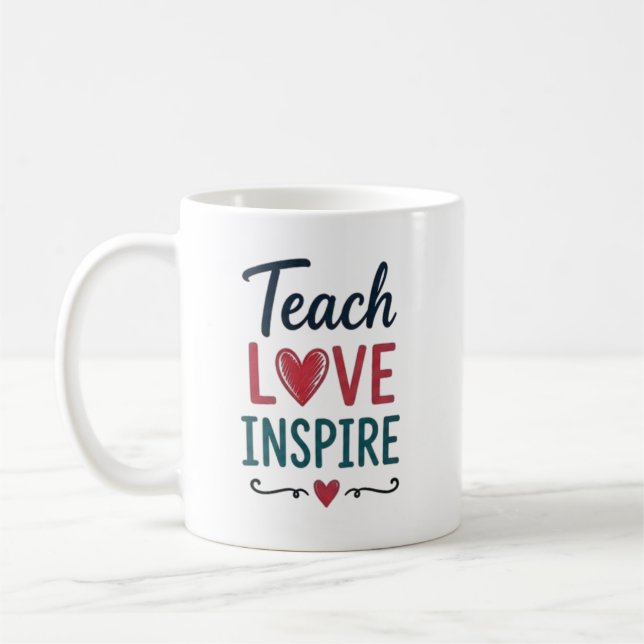 Caneca De Café Ensine Amor Inspire (Esquerda)