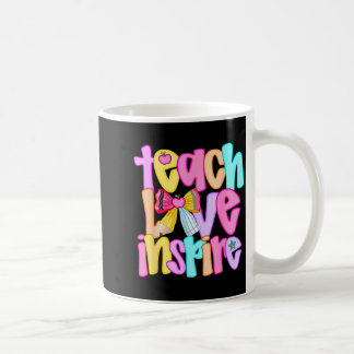 Caneca De Café Ensine Amor Insre Preppy Professor Volta às Aulas