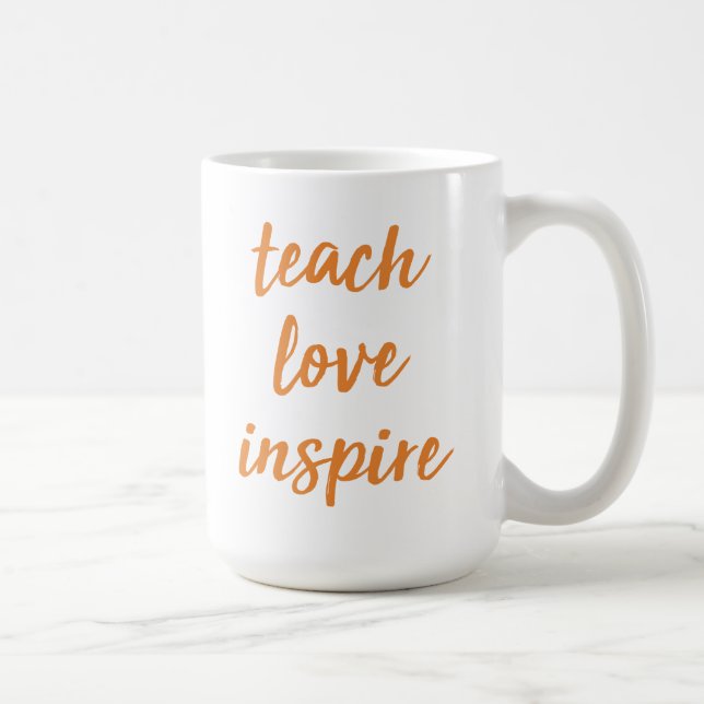 Caneca De Café Ensine o amor inspiram | frase inspirada (Direita)