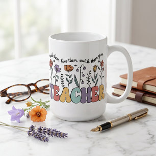 Caneca De Café Ensine-os Ame-os Apreciação de Professores