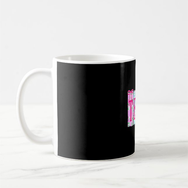 Caneca De Café Ensine professor engraçado volta às aulas feliz pr (Esquerda)