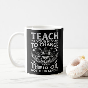 Caneca De Café Ensine Seus Filhos a Trocar o Óleo Conservador