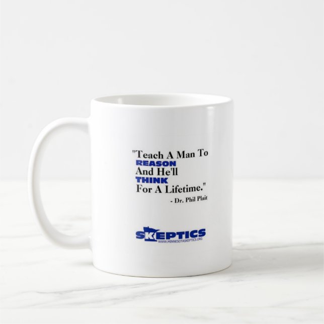 Caneca De Café Ensine um homem raciocinar… (Esquerda)