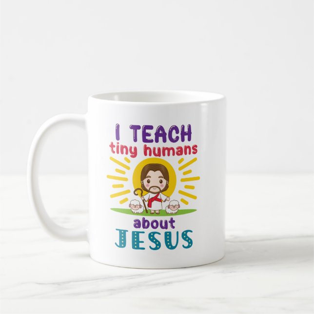 Caneca De Café Ensinei Humanos Pequenos Sobre A Escola De Domingo (Esquerda)