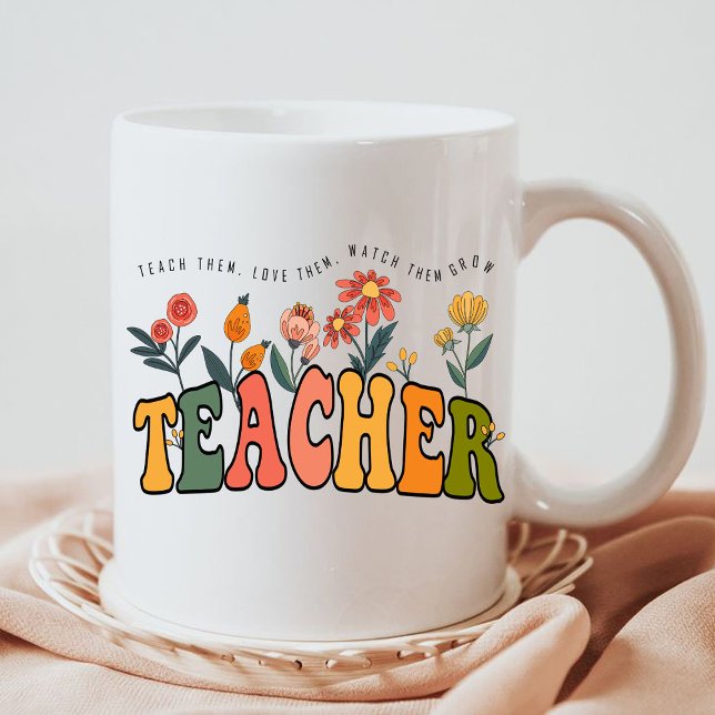 Caneca De Café Ensinem-Os A Amar-Os A Observá-Los Crescer. (teach them,love them, watch them grow Mug,teacher gift,teacher appreciation gifts,teacher gift,inspi)