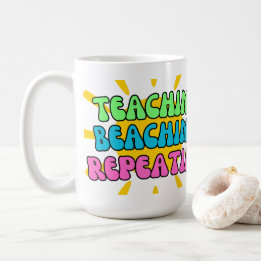 Caneca De Café Ensino, Beachin, Repetindo com Sol