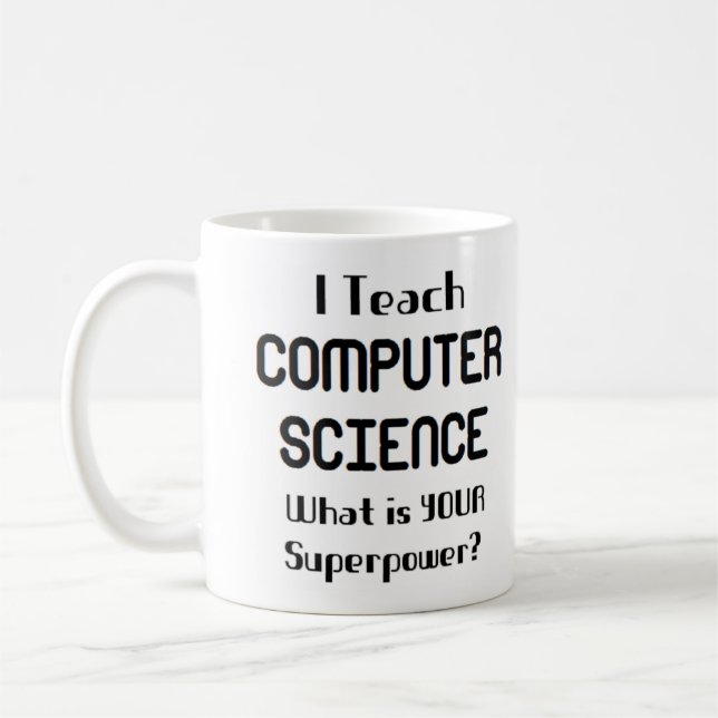 Caneca De Café ensino ciência da computação (Esquerda)