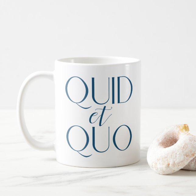 Caneca De Café Ensino clássico Quid e Quo latino (Com Donut)