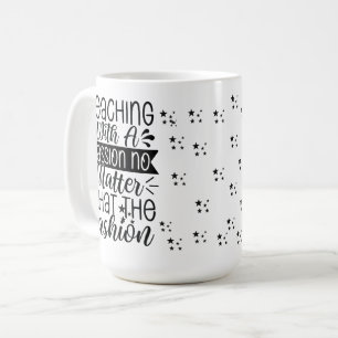 Caneca De Café Ensino Com Paixão - Professor Motivacional