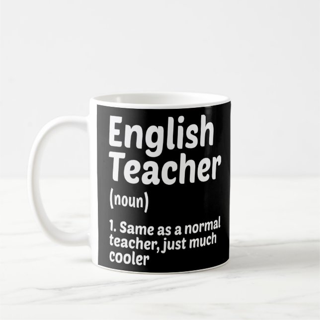 Caneca De Café Ensino de Ensino de Definição de Professores Ingle (Esquerda)