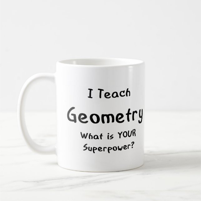 Caneca De Café ensino de geometria (Esquerda)