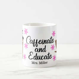Caneca De Café Ensino de Professores Engraçado Personalizado