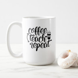 Caneca De Café Ensino do Café Repetir Mug