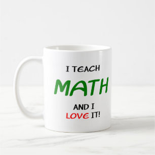 Caneca De Café ensino e amor em matemática
