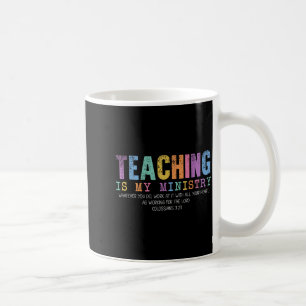 Caneca De Café Ensino É Meu Ministério Deus Professor Cristão Cam