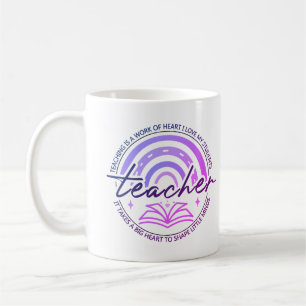 Caneca De Café Ensino é uma obra de apreciação de professor de co