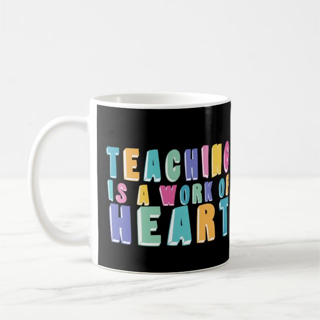 Caneca De Café Ensino é uma obra de coração (Esquerda)
