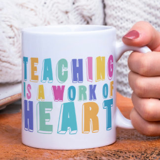 Caneca De Café Ensino é uma obra de coração