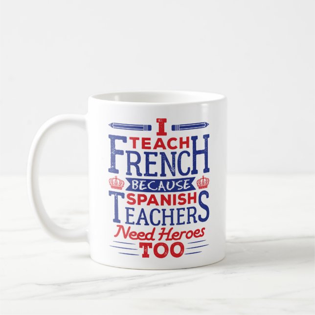 Caneca De Café Ensino Heroínas Francesas Engraçadas Professoras F (Esquerda)