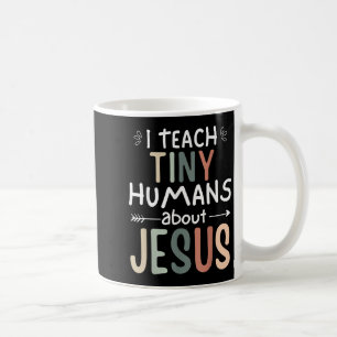 Caneca De Café Ensino Humanos Pequenos Sobre Jesus Professora No