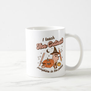 Caneca De Café Ensino Os Pumpkins Mais Bonitos No Patch Retro Tea