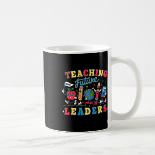 Caneca De Café Ensino Retro Líderes Futuros Professor Groovy de V