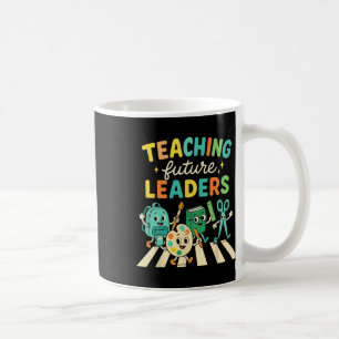 Caneca De Café Ensino Retro Líderes Futuros Professor Volta às Au