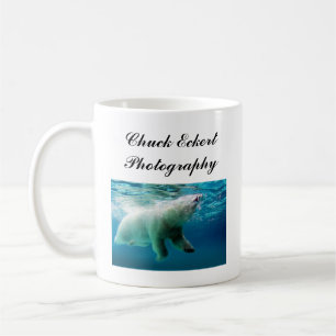 Caneca De Café Entalhe do urso polar, superfície do urso polar,