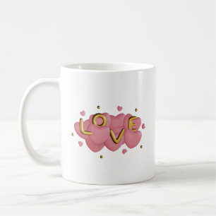 Caneca De Café Então, Bons Balões Bonitos Amor Coração