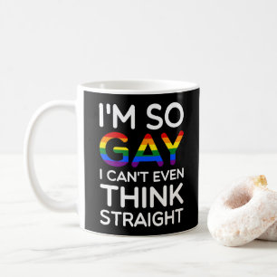 Caneca De Café Então Gay não pode pensar que a citação do Het
