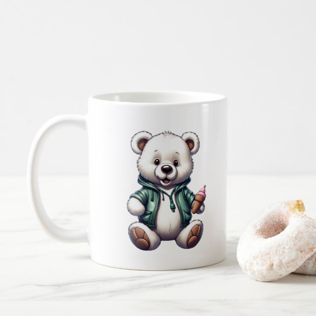 Caneca De Café Entdecke die Magie unserer Bären-Tassen  (Com Donut)