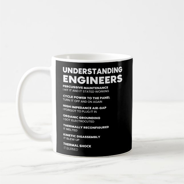 Caneca De Café Entendendo o presente do Engenheiro engraçado dos  (Esquerda)
