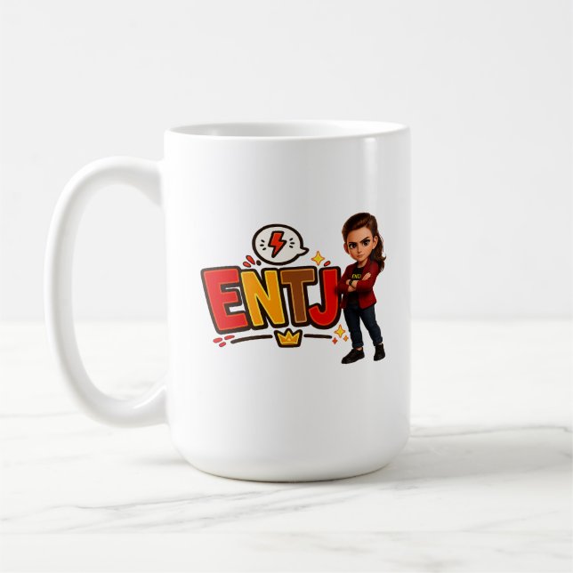 Caneca De Café ENTJ — A Conquistadora Visionária (Esquerda)