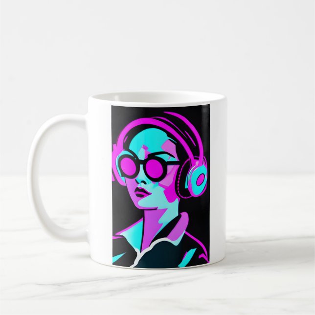Caneca De Café Entre no seu Groove | Arte psicodélica (Esquerda)