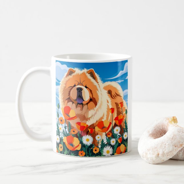Caneca De Café ENTRE OS PAPOULAS Chow  (Com Donut)