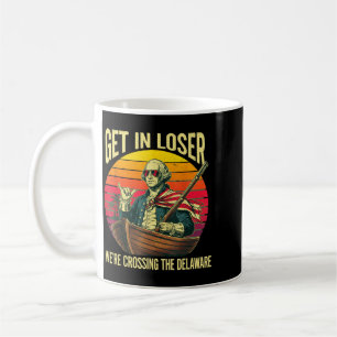 Caneca De Café Entre Perdedor Cruzando O Delaware Engraçado 4 De 