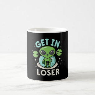 Caneca De Café Entre Perdedor OVNI Alien Divertido