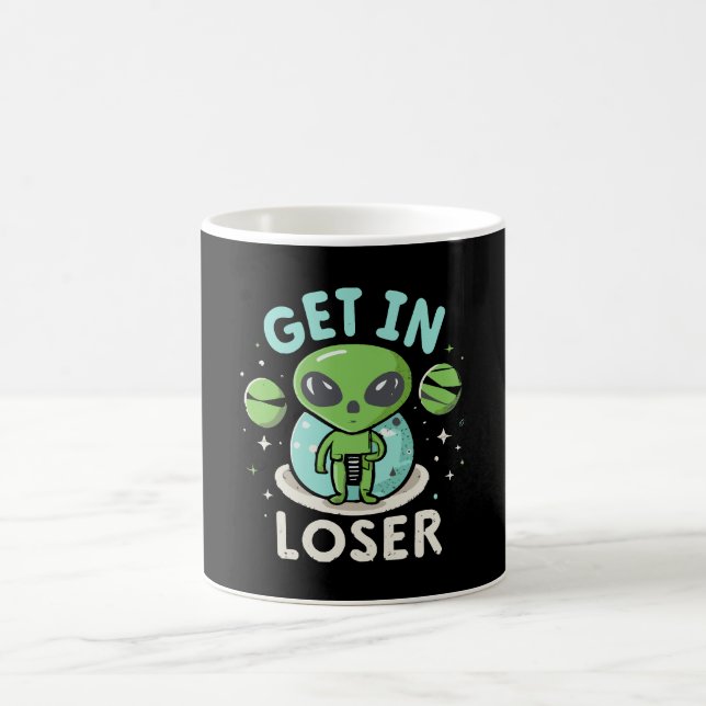 Caneca De Café Entre Perdedor OVNI Alien Divertido (Centro)