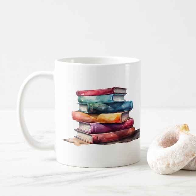 Caneca De Café Entre Um Livro E Você (Com Donut)