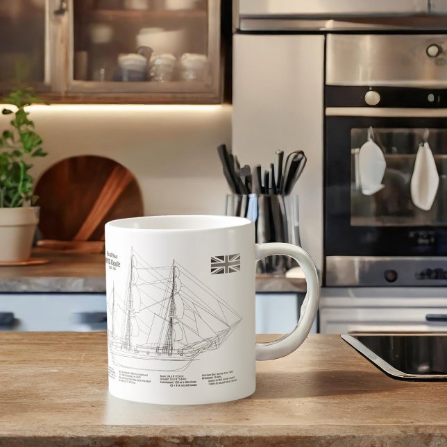 Caneca De Café Entrega Alta do Barramento HMS - Entrega BD Bluepr (Criador carregado)