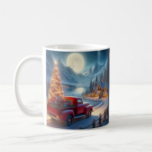 Caneca De Café Entrega da Véspera de Natal Mágica (Esquerda)
