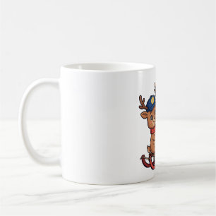 Caneca De Café Entrega de Encomendas de Natal pelo Correio de Ren