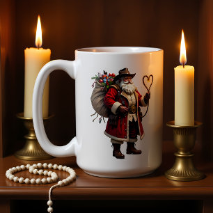 Caneca De Café Entrega do Coração Amarrado do Papai Noel