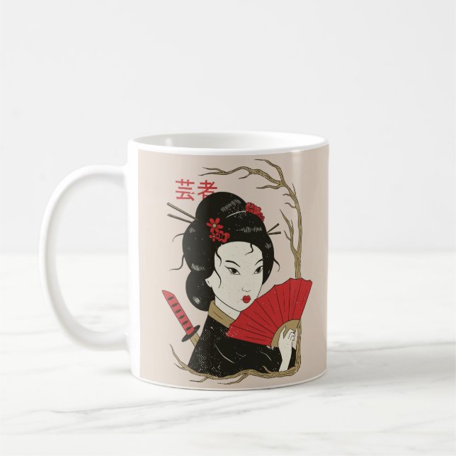 Caneca De Café Entretenedores japoneses Geisha (Esquerda)
