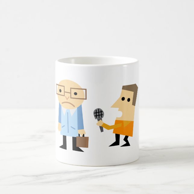 Caneca De Café Entrevista de Notícias (Centro)