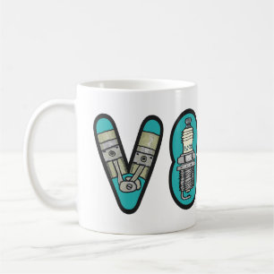 Caneca De Café Entusiasta de Carros Petrolhead V8